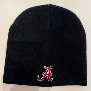 University of Alabama Black Beanie with Crimson 'A' Embroidery